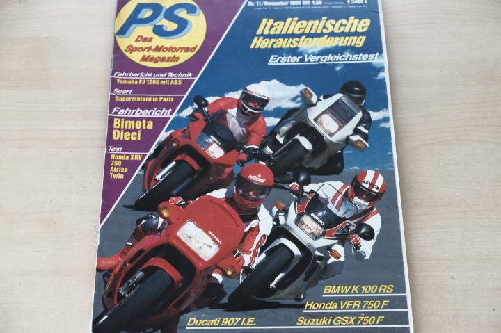 Deckblatt PS Sport Motorrad (11/1990)